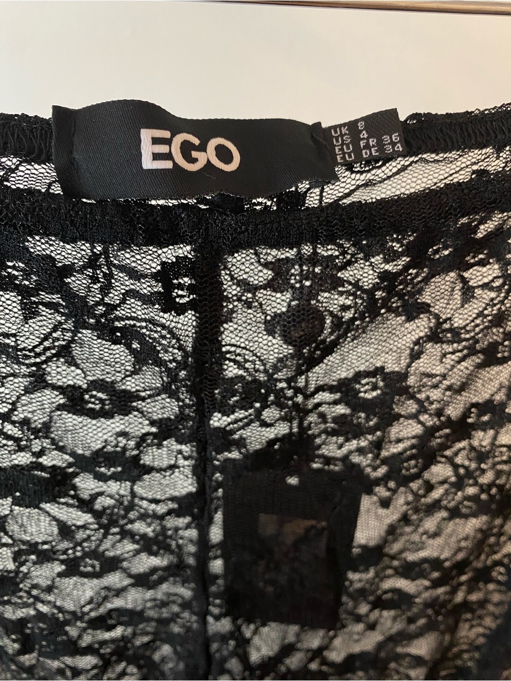 Only Fan Favorite EGO Black Sheer Floral Lace Leggings - Picture 3 of 4